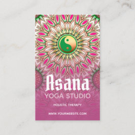 Roze Green Gold YinYang Holistic Energy Yoga Visitekaartje