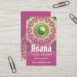 Roze Green Gold YinYang Holistic Energy Yoga Visitekaartje