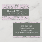  Roze Green Hollywood Hills Toile Visitekaartje (Voorkant / Achterkant)