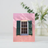 Roze & Green Window St Augustine Florida Foto Briefkaart (Staand voorkant)