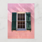 Roze & Green Window St Augustine Florida Foto Briefkaart (Voorkant)
