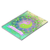 Roze Green Yin Yang Mandala Geometry Mandala Notitieboek (Linkerzijde)