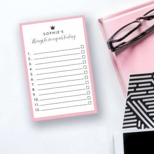 Roze Grens Prinses Kroon Dingen te Veroveren Post-it® Notes