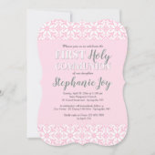 Roze Grenzen Religieuze Uitnodiging (Voorkant)