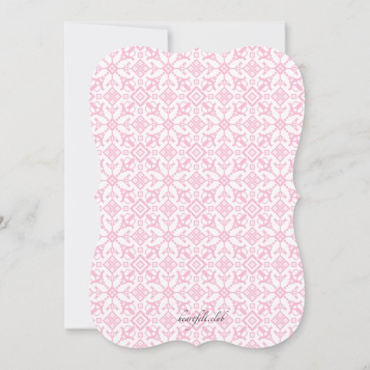 Roze Grenzen Religieuze Uitnodiging (Achterkant)