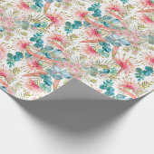 Roze Grevillea en Eucalyptus Cadeaupapier (Hoek)