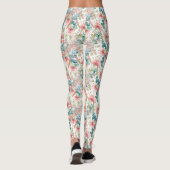 Roze Grevillea En Eucalyptus Leggings (Achterkant)
