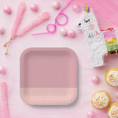 Roze grid meisje baby shower bord (Feest)