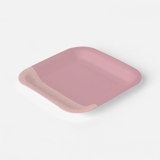 Roze grid meisje baby shower bord (Gebogen)