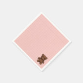 Roze grid meisje baby shower servet (Hoek)