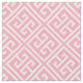 Roze Grieks sleutelpatroon Stof (Close Up)