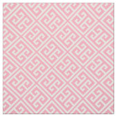 Roze Grieks sleutelpatroon Stof (Swatch)