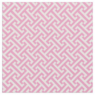 Roze Grieks sleutelpatroon Stof
