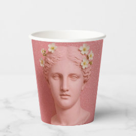 Roze Griekse Papieren Bekers. Bekers
