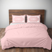 Roze Griekse Sleutel Monogram Standaard Paar Kussensloop