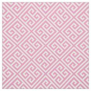 Roze Griekse sleutel Stof