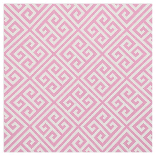 Roze Griekse sleutel Stof (Swatch)