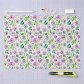Roze griene bloemige bruiloft verjaardag voor haar tissuepapier (Craft)