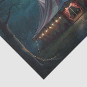 Roze griezelig carnaval decoupage papier (Detail)