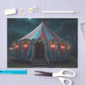 Roze griezelige Carnaval Tent Decoupage Papier (Craft)