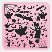 Roze Griezelige Geest Scene Ontwerp