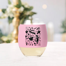 Roze Griezelige Geest Silhouet Glas Kunst