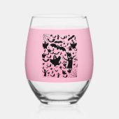 Roze Griezelige Geest Silhouet Glas Kunst (Voorkant)