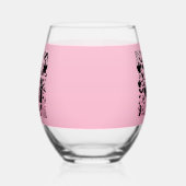 Roze Griezelige Geest Silhouet Glas Kunst (Links)