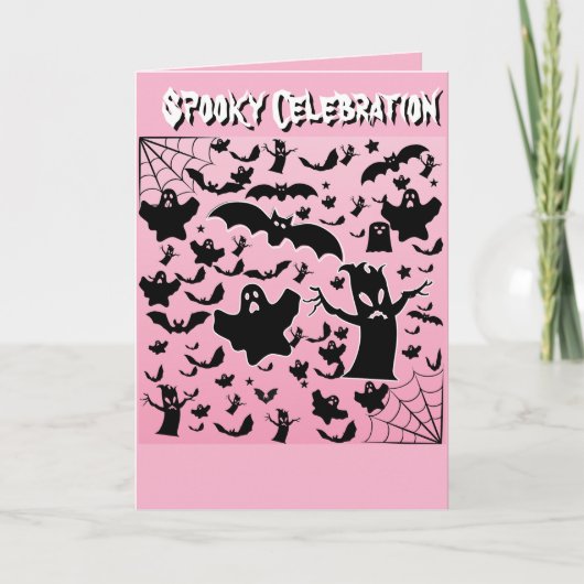 Roze Griezelige Geesten Vleermuizen en Webben Fees (Voorkant)