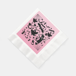Roze Griezelige Spookbos Ontwerp Servet