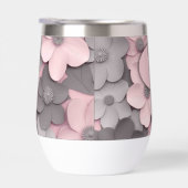  Roze-Grijs 3D Poppies Moeder van de Bruid (Rechts)