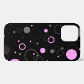 Roze grijs abstract naadloos patroon met cirkels. Case-Mate iPhone case (Achterkant (horizontaal))