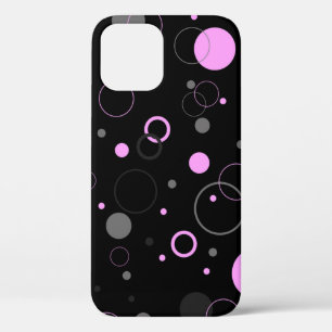 Roze grijs abstract naadloos patroon met cirkels. Case-Mate iPhone case