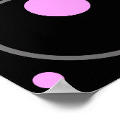 Roze grijs abstract naadloos patroon met cirkels. poster (Hoek)