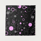 Roze grijs abstract naadloos patroon met cirkels. wandkleed (Voorkant (horizontaal))