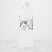 Roze Grijs Baby Meisje Waterfles Labels Waterfles Etiket (Voorkant)