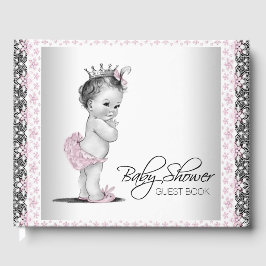 Roze grijs Baby shower gastenboek