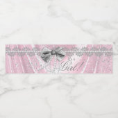 Roze Grijs Baby shower Waterflesetiketten Waterfles Etiket (Enkel label)