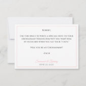 Roze & Grijs Be My Groomsman Kaart (Achterkant)