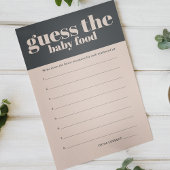 Roze Grijs Boho Baby shower Guess Baby Food Game Flyer
