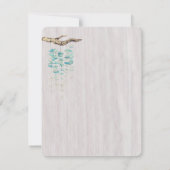 Roze & Grijs Boho Coastal Beach Baby shower Kaart (Achterkant)