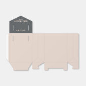 Roze Grijs Boho Typografie Baby Shower Bedankdoosjes (Uitgevouwen)