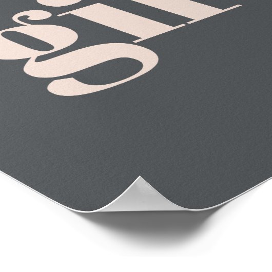 Roze Grijs Boho Typografie Baby shower Boeken Gesc Poster (Hoek)