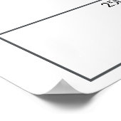 Roze Grijs Boho Typografie Baby shower Guess Datum Poster (Hoek)