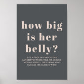 Roze Grijs Boho Typografie Baby shower Spelbord Poster (Voorkant)