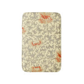 Roze Grijs Botanische Bloemen Badmat (Voorkant Verticaal)