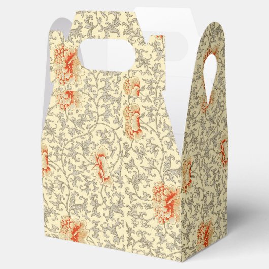 Roze Grijs Botanische Bloemen Bedankdoosjes (Geopend)