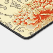  Roze Grijs Botanische Bloemen Bureaumat (Hoek)