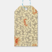  Roze Grijs Botanische Bloemen Cadeaulabel (Voorkant)