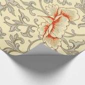  Roze Grijs Botanische Bloemen Cadeaupapier (Hoek)